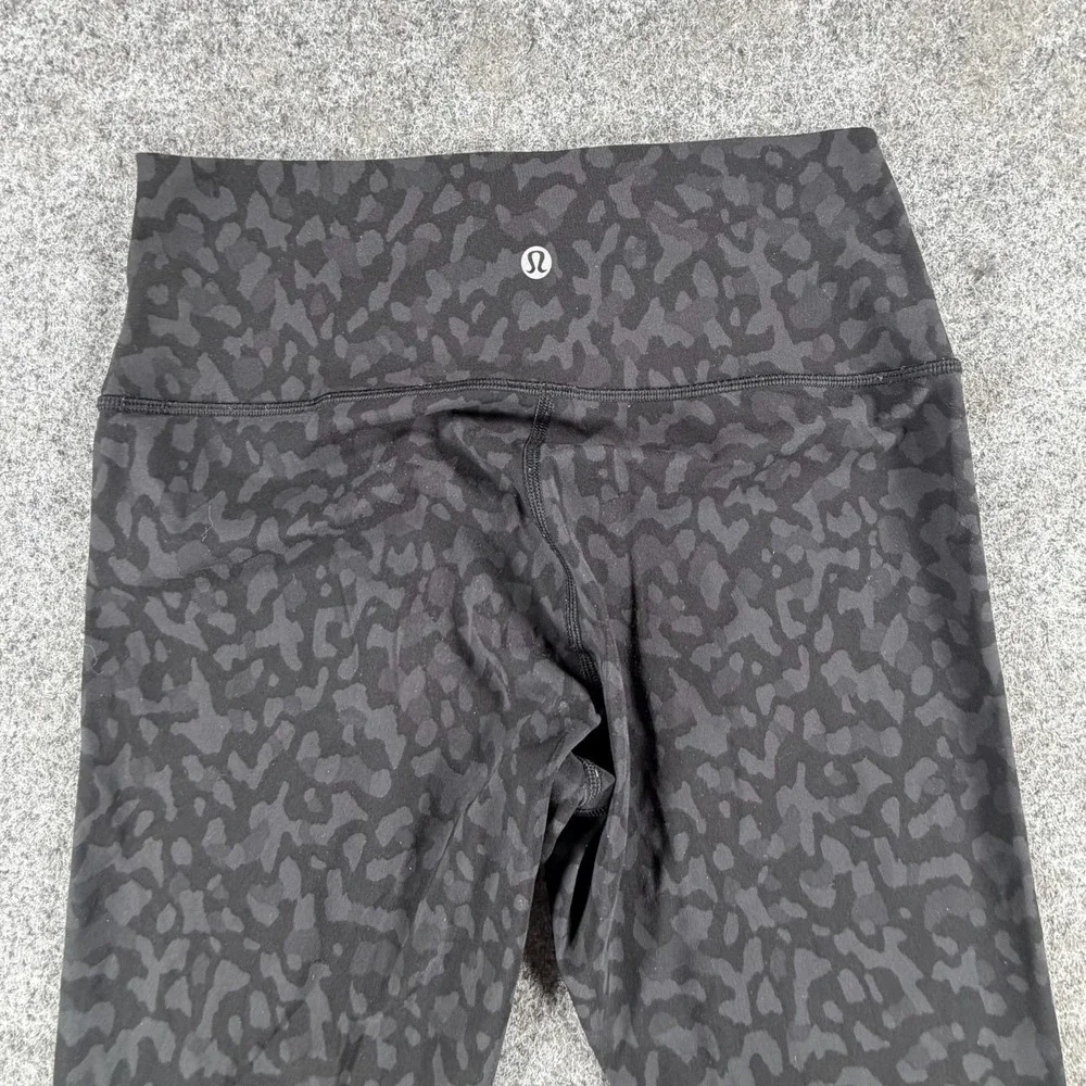 Lululemon Align Ankle Leggings Womens 8 Gray Black Camo Buttery-Soft Lightweight